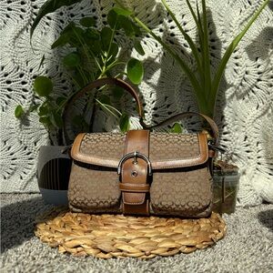 *SOLD* VINTAGE COACH BEIGE SIGNATURE C SOHO SHOULDER BAG #1444
